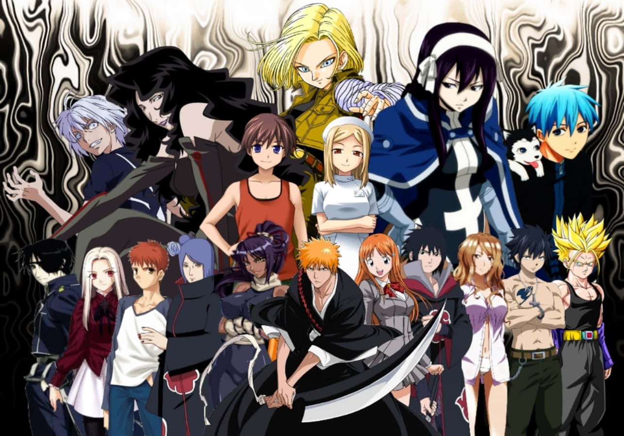 Kirito, Asuna en Sinon van Sword Art Online Muurpapier