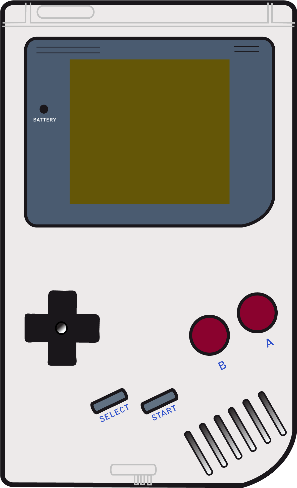 Klassieke Gameboy Vektor Illustrasie Muurpapier