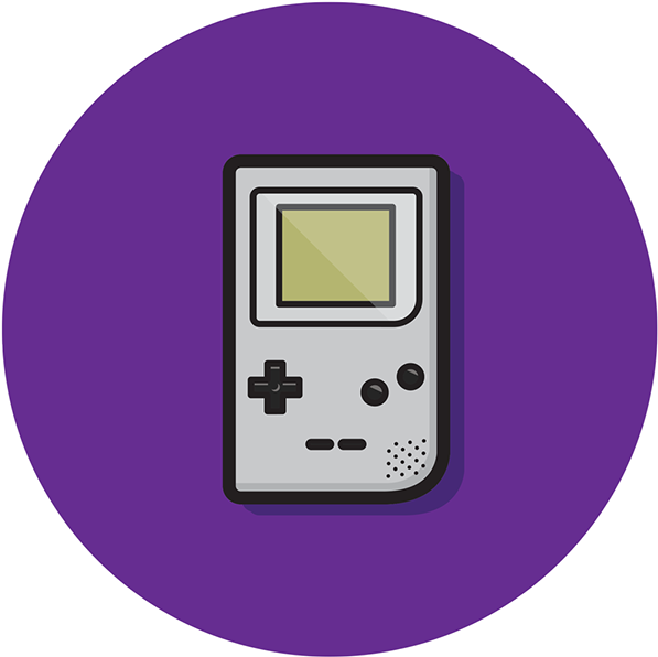 Klassieke Gameboy Vektorillustrasie Muurpapier