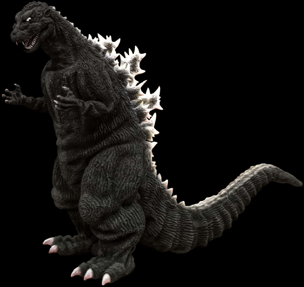 Klassieke Godzilla Figuur Geïsoleer Muurpapier