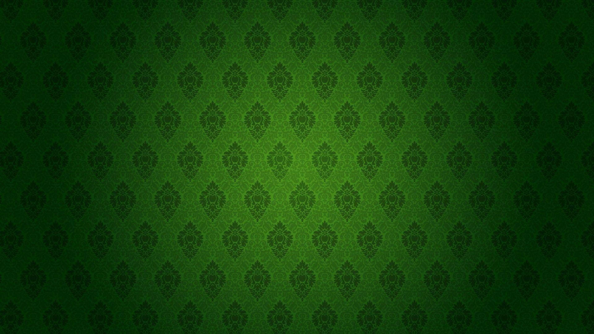 Klassieke Groen Damaskuspatroon Muurpapier