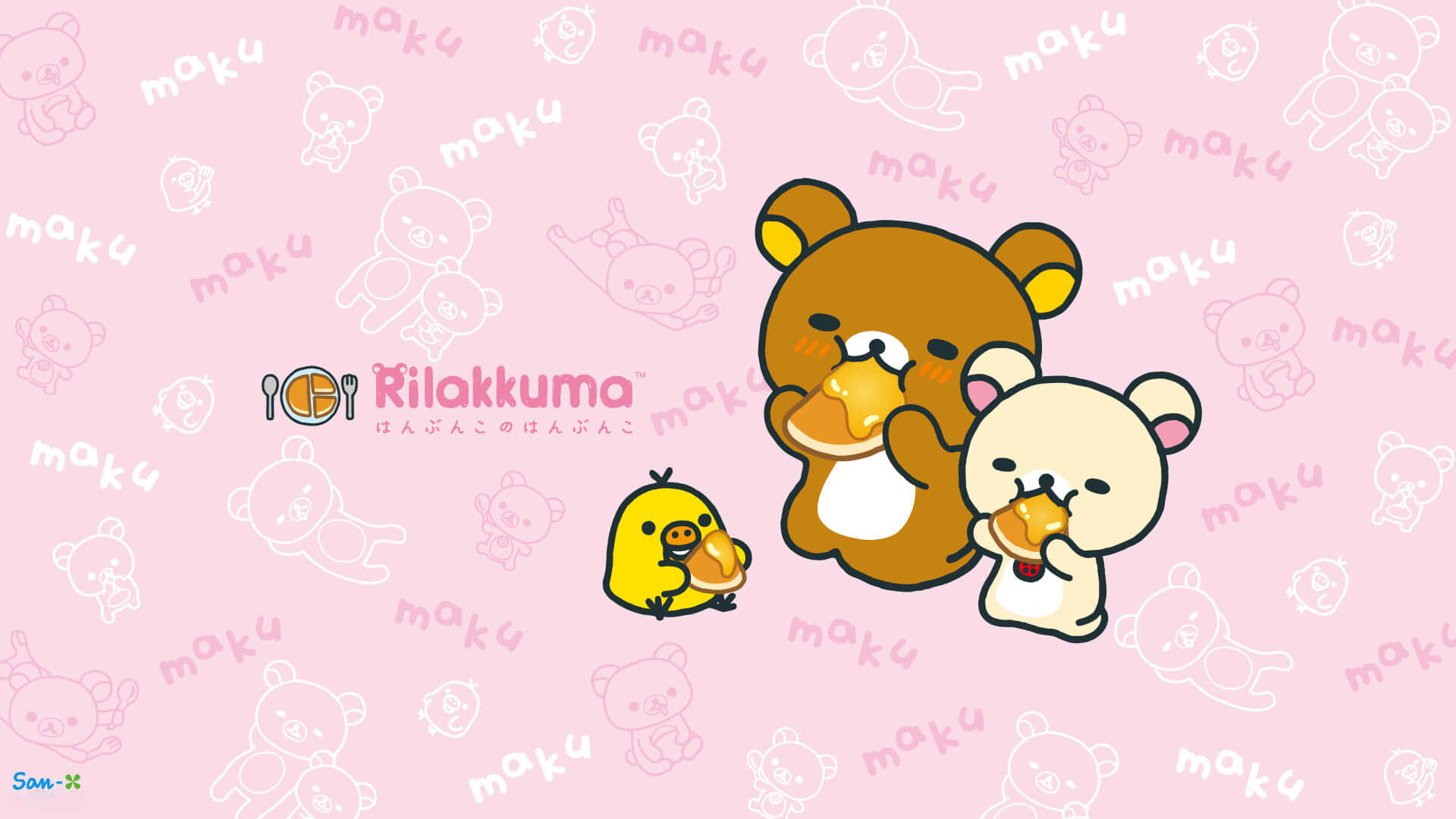 Klassieke Sanrio-karakters vier, vir ewig glimlagwekkend en oulik! Muurpapier