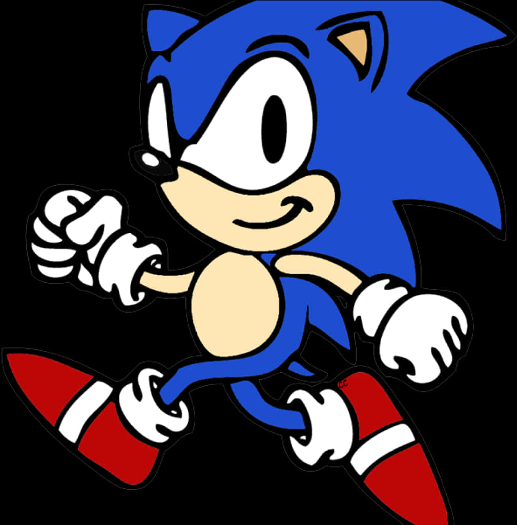 Klassieke Sonic Die Krimpvarkie Posisie Muurpapier
