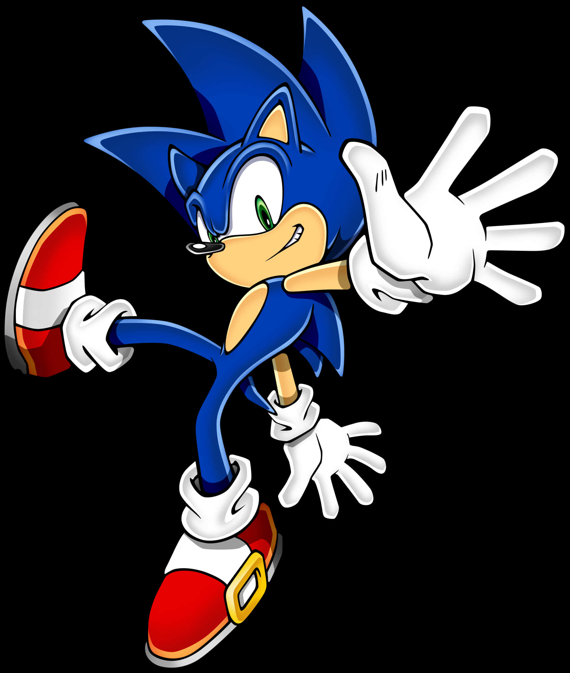 Klassieke Sonic-pose Muurpapier