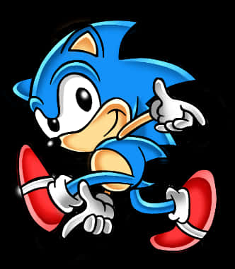 Klassieke Sonic Wys Muurpapier