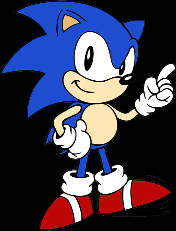 Klassieke Sonic wat wys Muurpapier