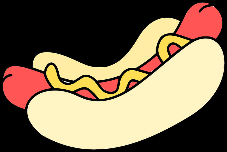 Klassieke Strokiesprent-Hotdog Illustrasie Muurpapier