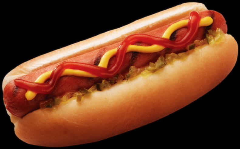 Klassieke Worsbroodjie met Mosterd en Ketchup Muurpapier