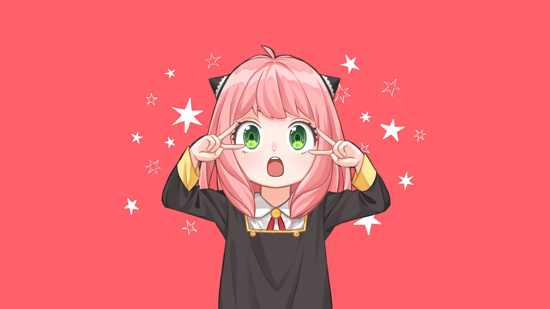 Anya Forger Van Spy X Family — Oulik anime GIF Muurpapier