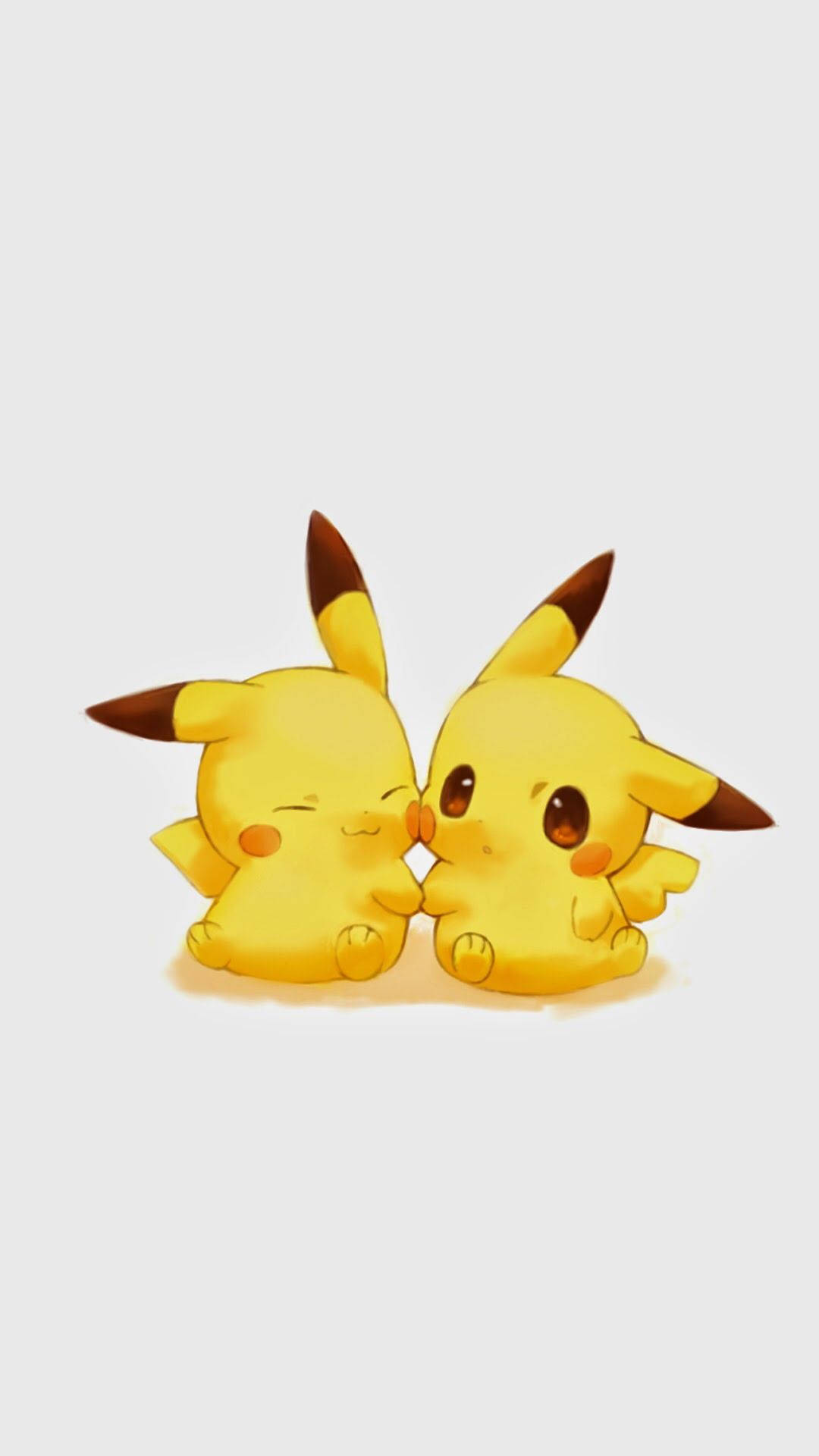 Agtergrond van Pikachu-kuns in chibi-vorms.