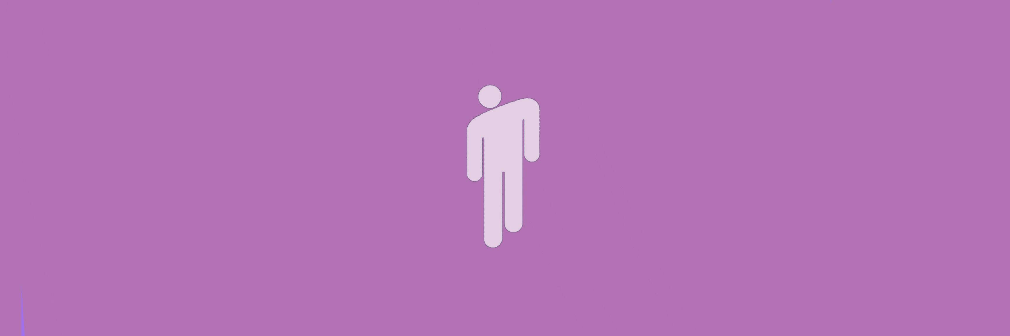 Kleur Periwinkle Met Gestileerde Menslike Omtrek Twitter Kop Muurpapier