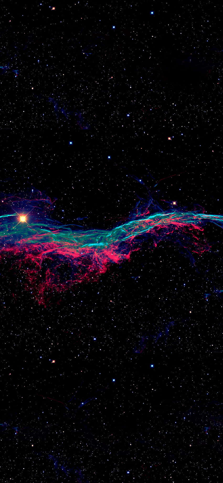 Kleurryke Nebula Pixel 3 OLED Agtergrond Muurpapier
