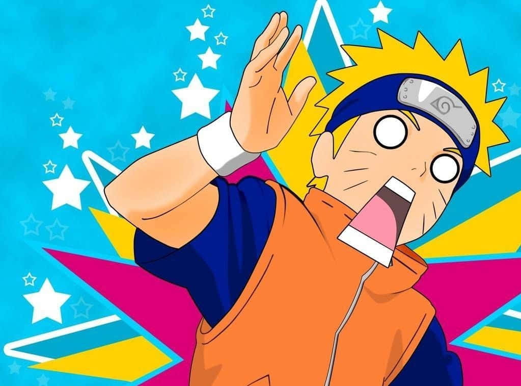 Kleurryke Snaakse Naruto Digitale Kuns Muurpapier