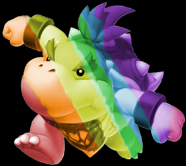 Kleurvolle Bowser-kunswerk Muurpapier