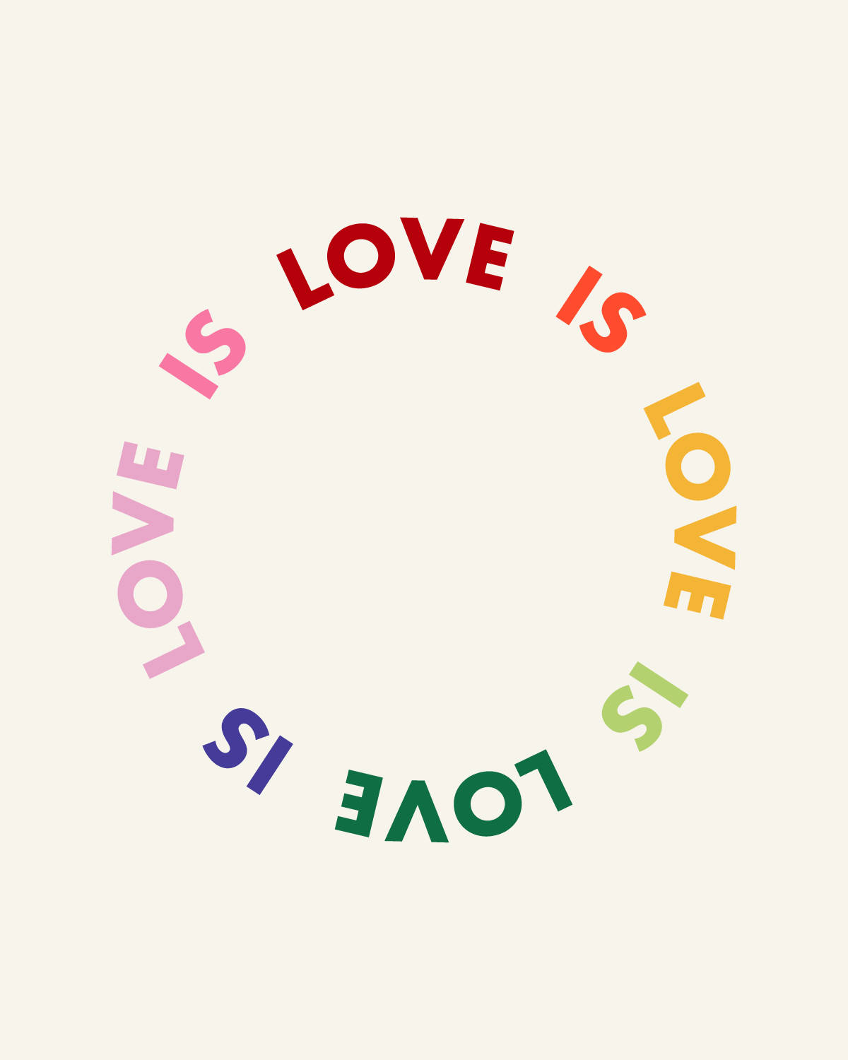Kleurvolle Liefde Is Liefde Patroon Muurpapier