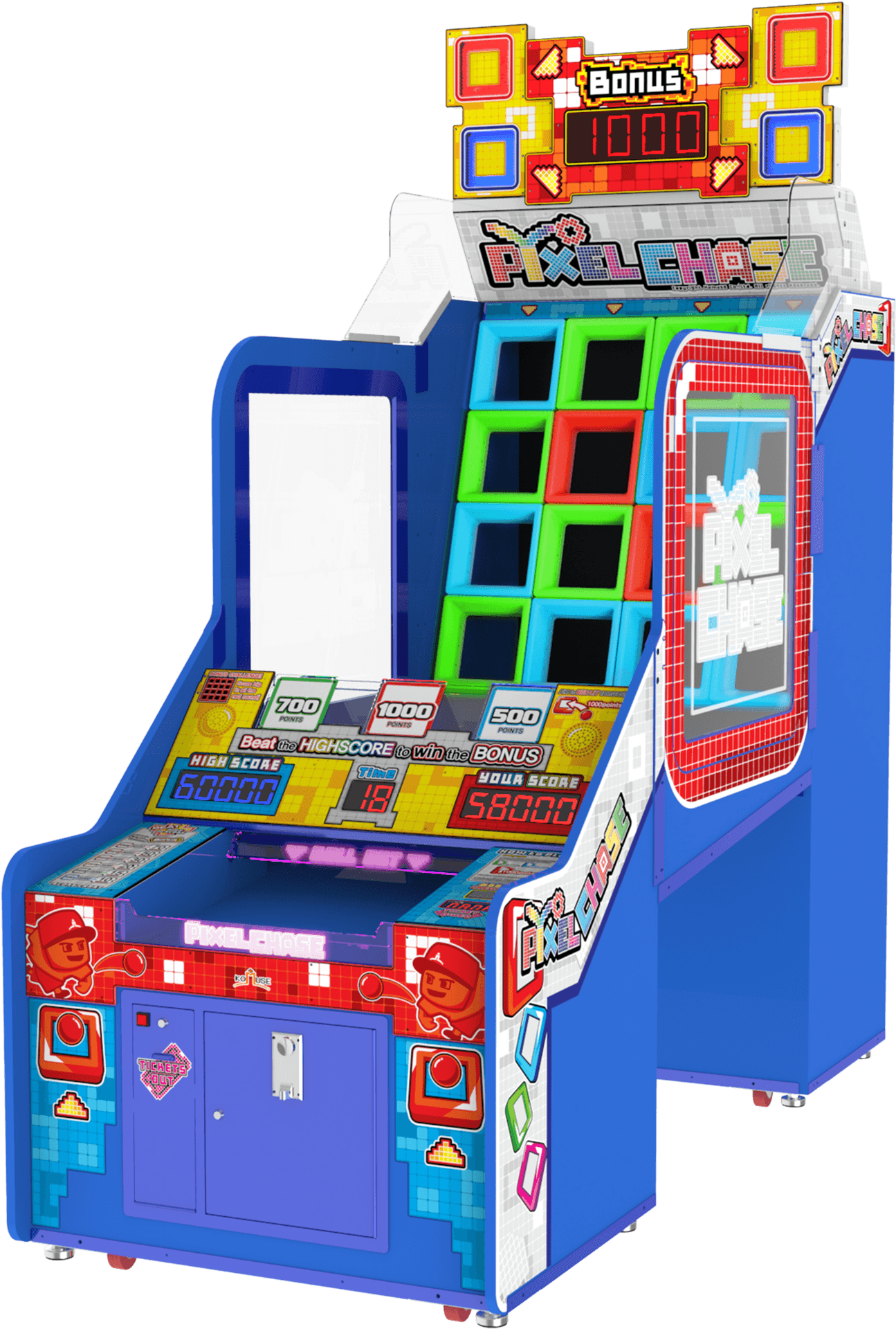 Kleurvolle Pixel Jaag Arcade Masjien