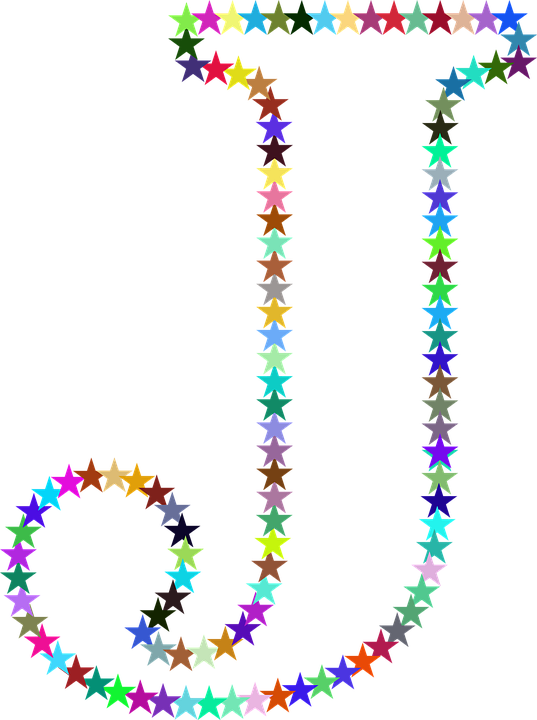 Kleurvolle Sterpatrone Vorm Letters J I Muurpapier