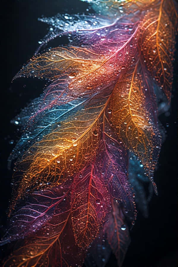 Kleurvolle Veerkuns Lewendige Abstract 4K Muurpapier