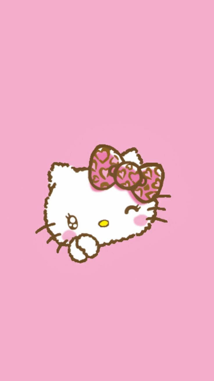 Knipoog Hallo Kitty Estetika Muurpapier