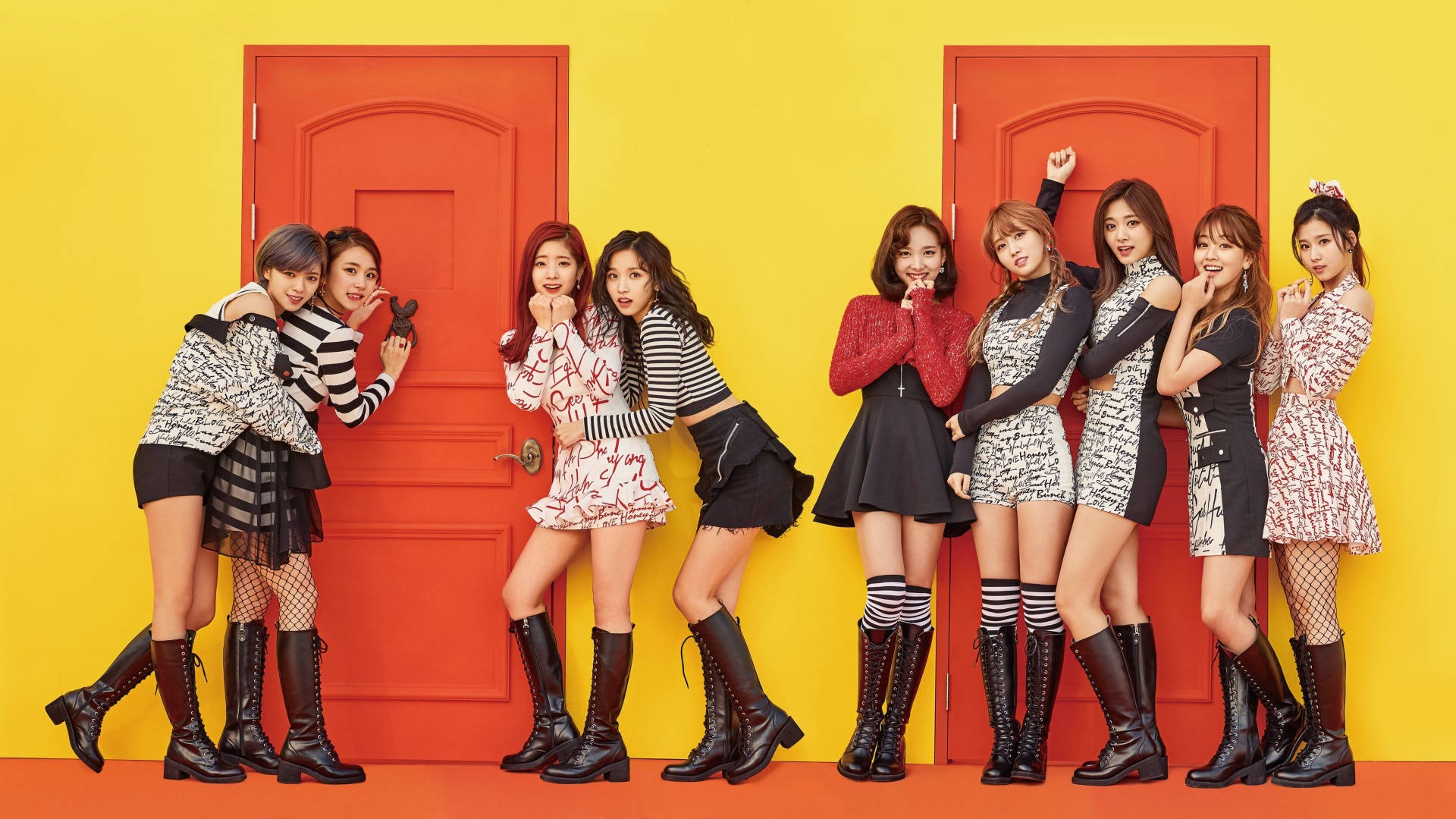 Knock Knock Twice K-Pop Groep — Kpop GIF Muurpapier