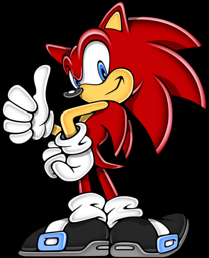 Knuckles-duim-op-vektorkuns Muurpapier