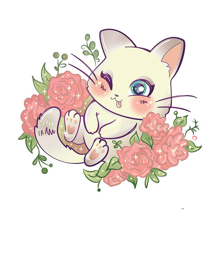 "Knuffels met my gunsteling Neko!" Muurpapier
