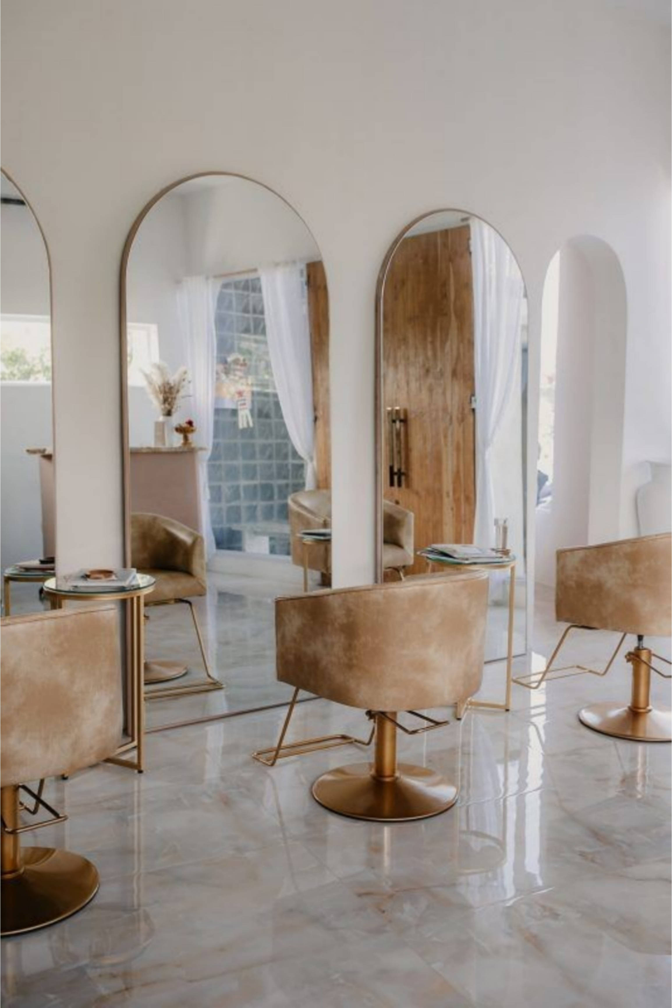 Knus Bali-haarsalonstel Muurpapier
