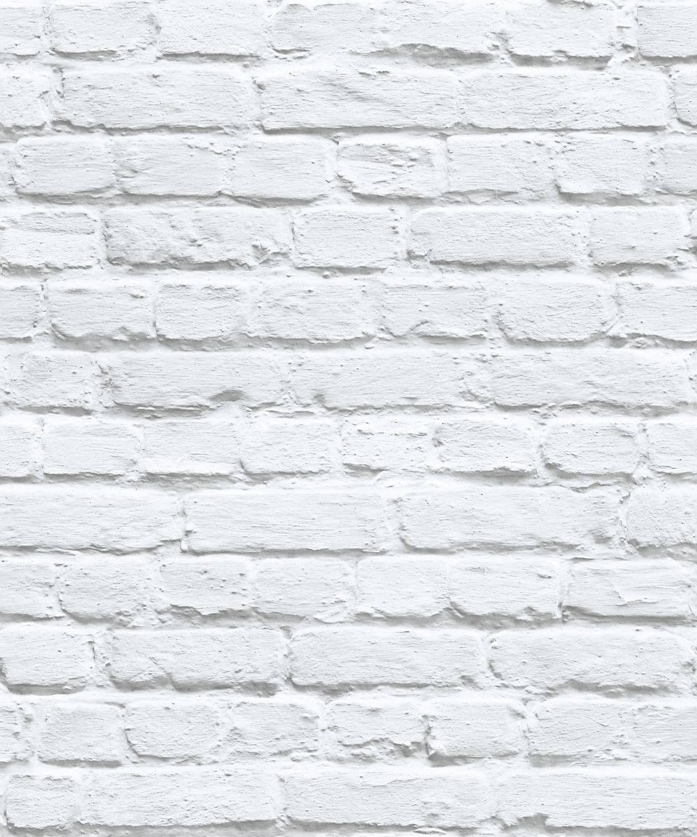 Knus Wit Geverfde Baksteenmuur Muurpapier