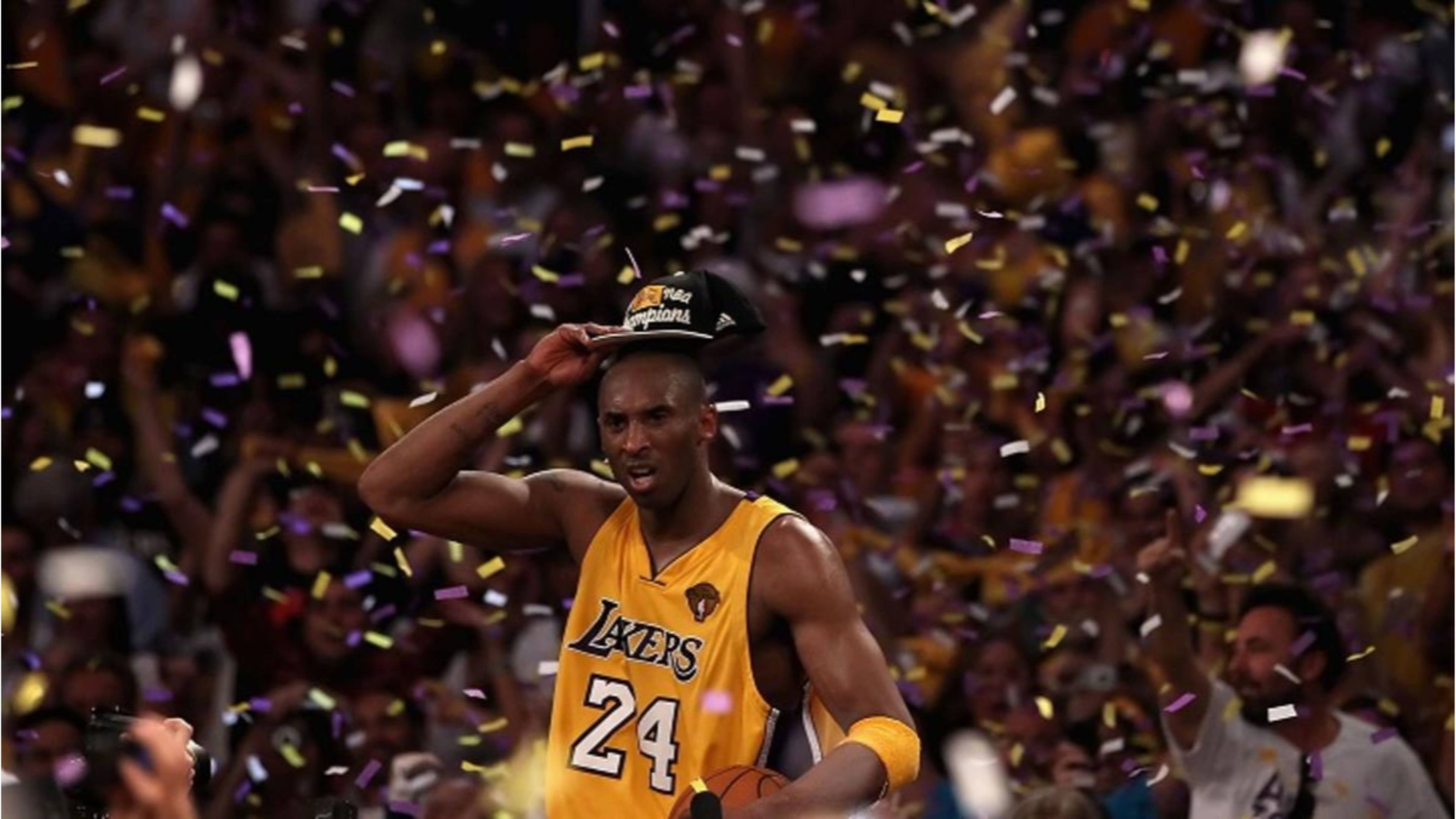Kobe Bryant met Konfetti 4K Muurpapier