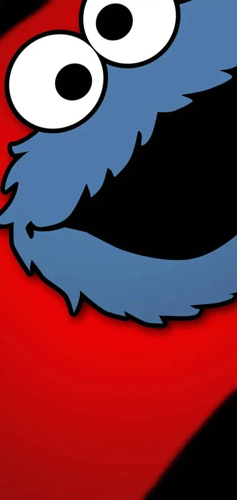 Koekiemonster Gaatjie Stomp Muurpapier