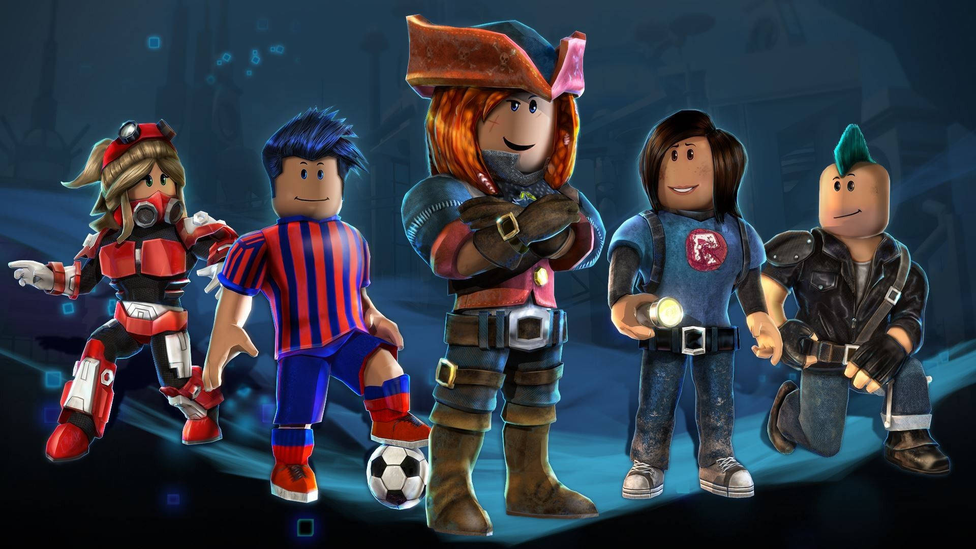 Wonderlike en unieke 3D-agtergrond van avatar-ontwerpe in Roblox.