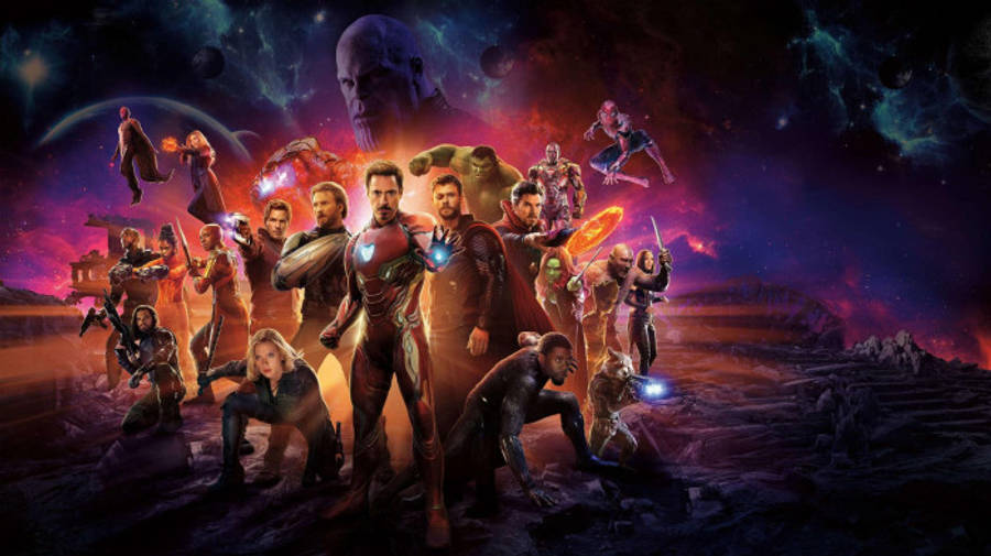 Koel Avengers Infinity War Heldhaftige Posaad Muurpapier