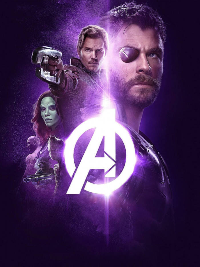 Koel Avengers-plakkaat met Thor en die Bewakers Muurpapier