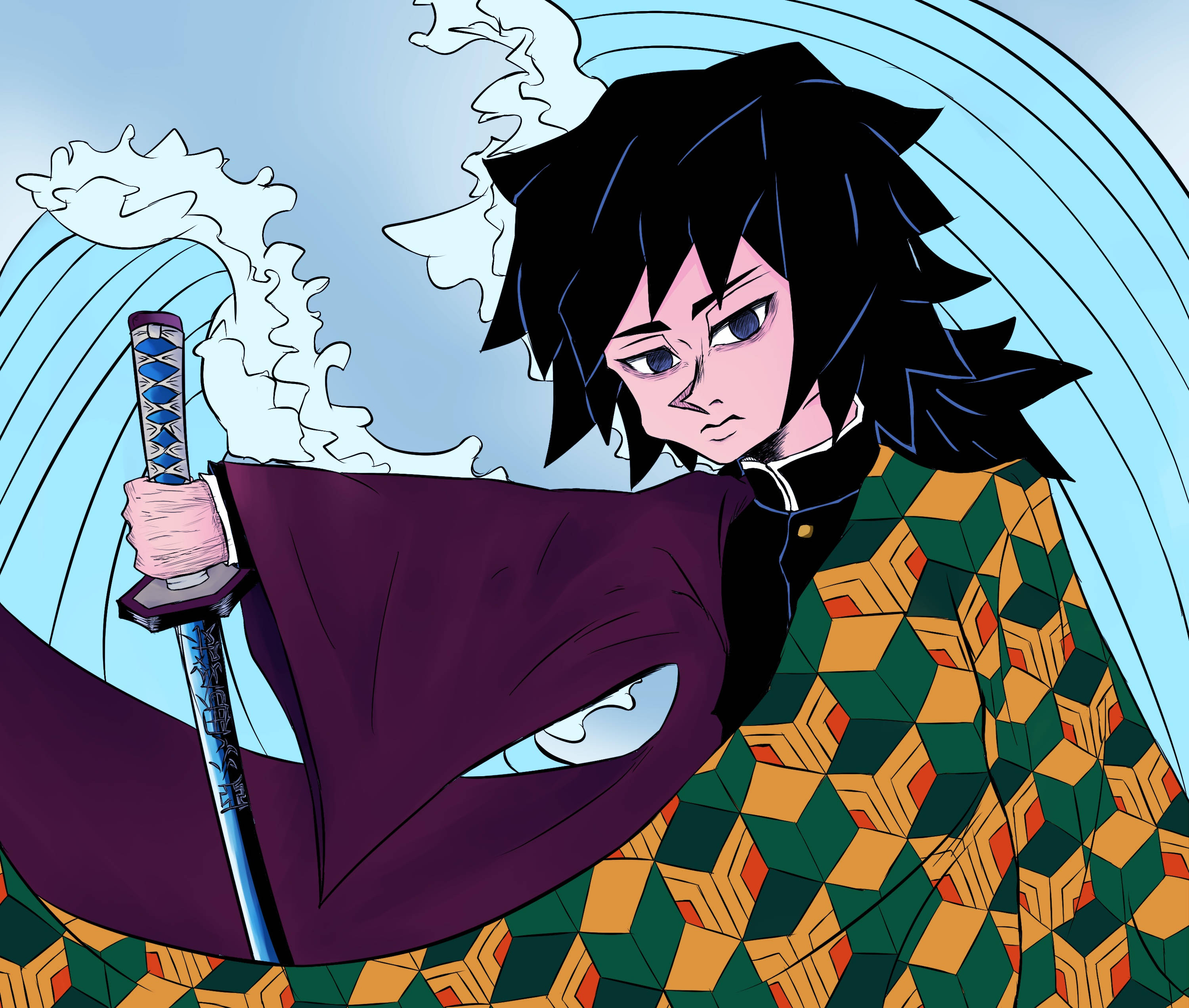 Koel Demon Slayer Kuns Muurpapier