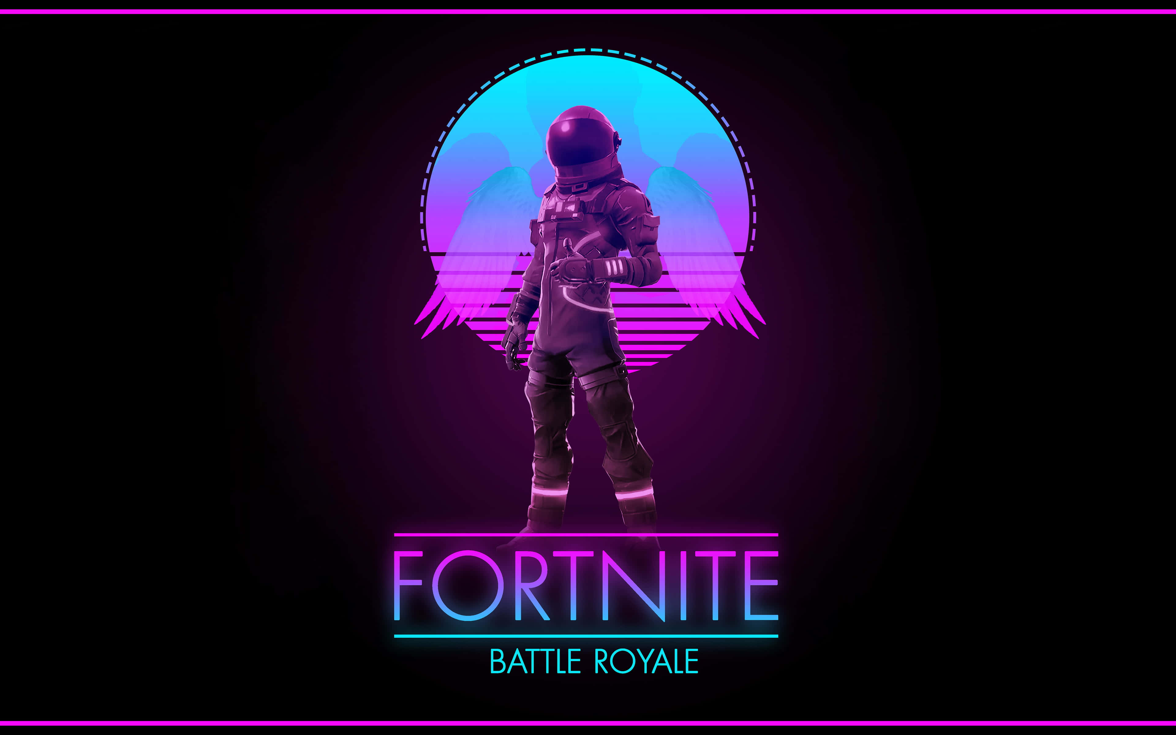 Koel Fortnite-agtergrond Muurpapier