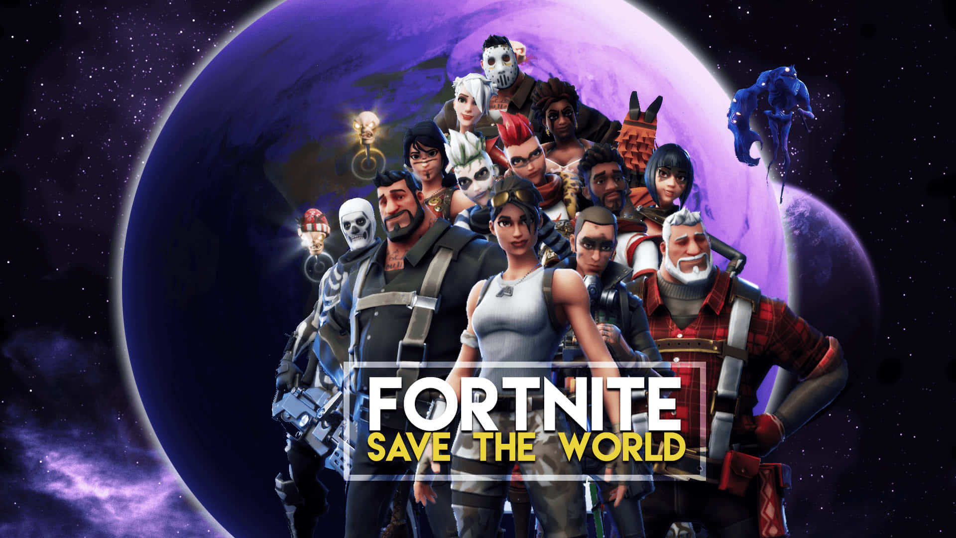 Koel Fortnite-agtergrond Muurpapier