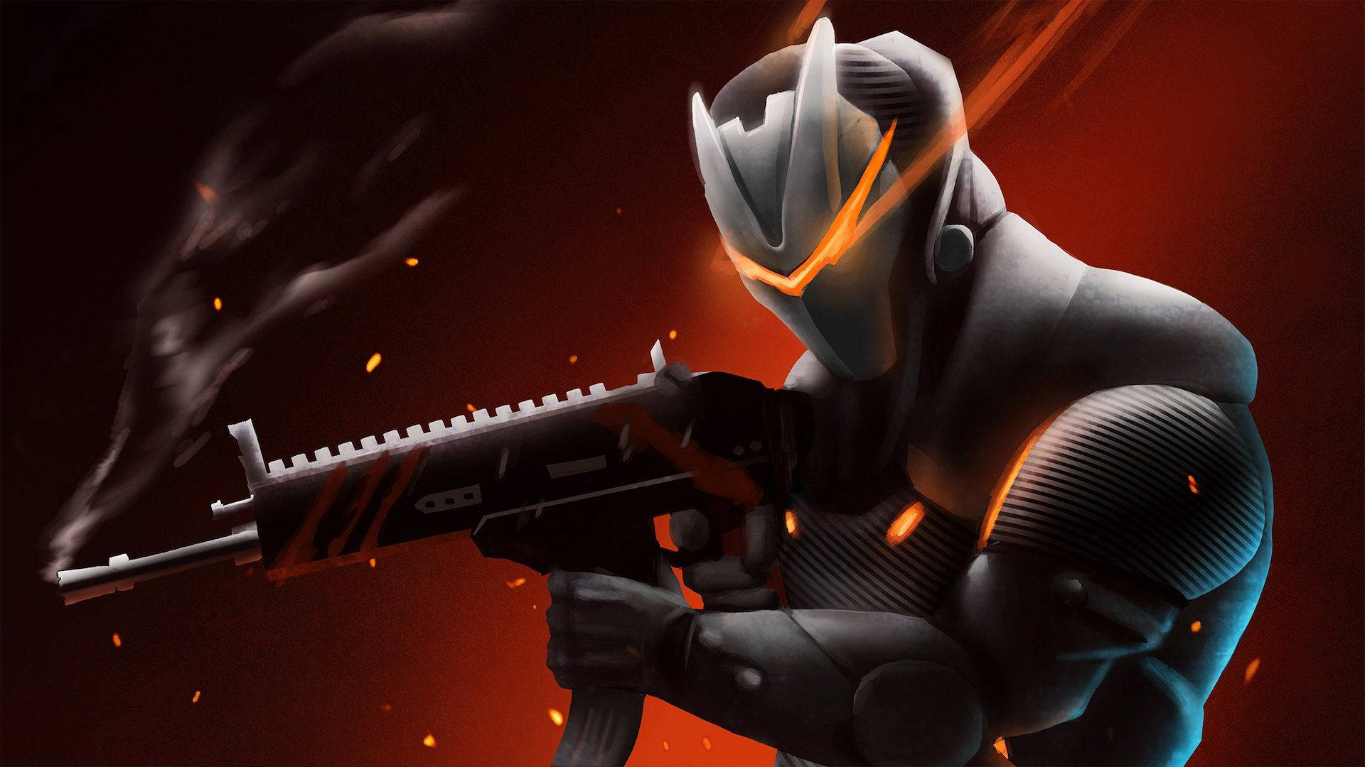 Koel Fortnite Omega wat skiet Muurpapier