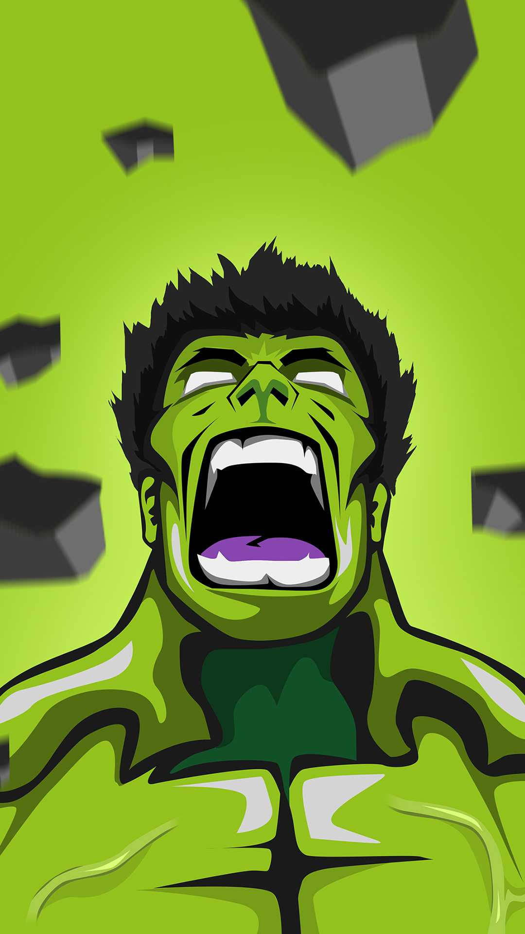 Koel Groen Ongelooflike Hulk Fan-kuns Muurpapier