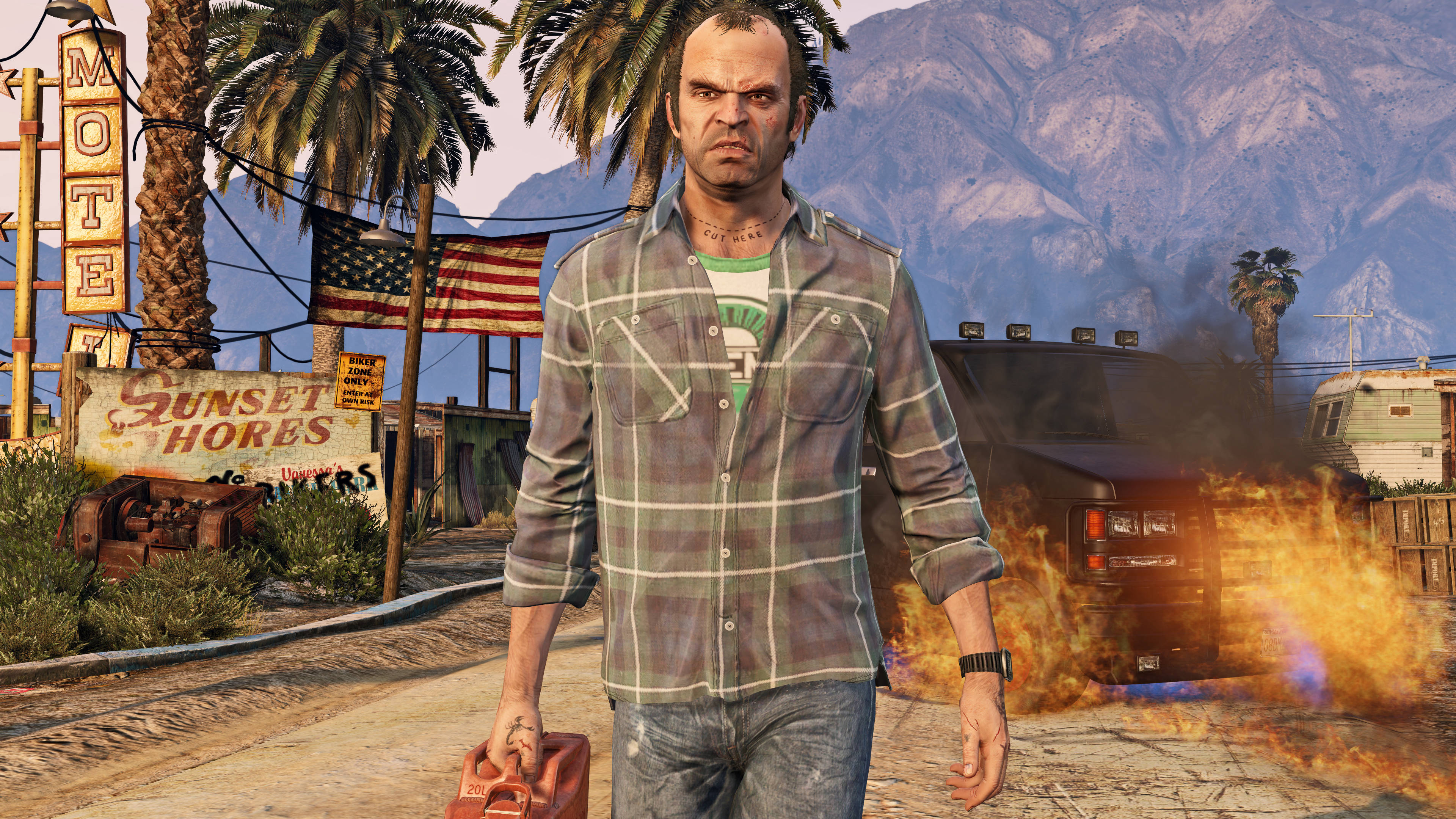 Koel GTA Wegstap Muurpapier