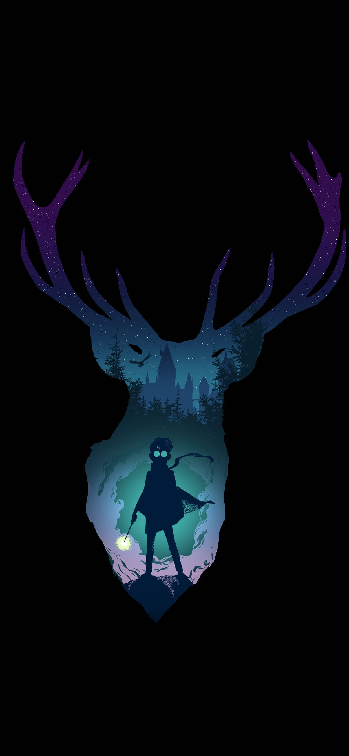 Koel Harry Potter Takbok Patronus Muurpapier