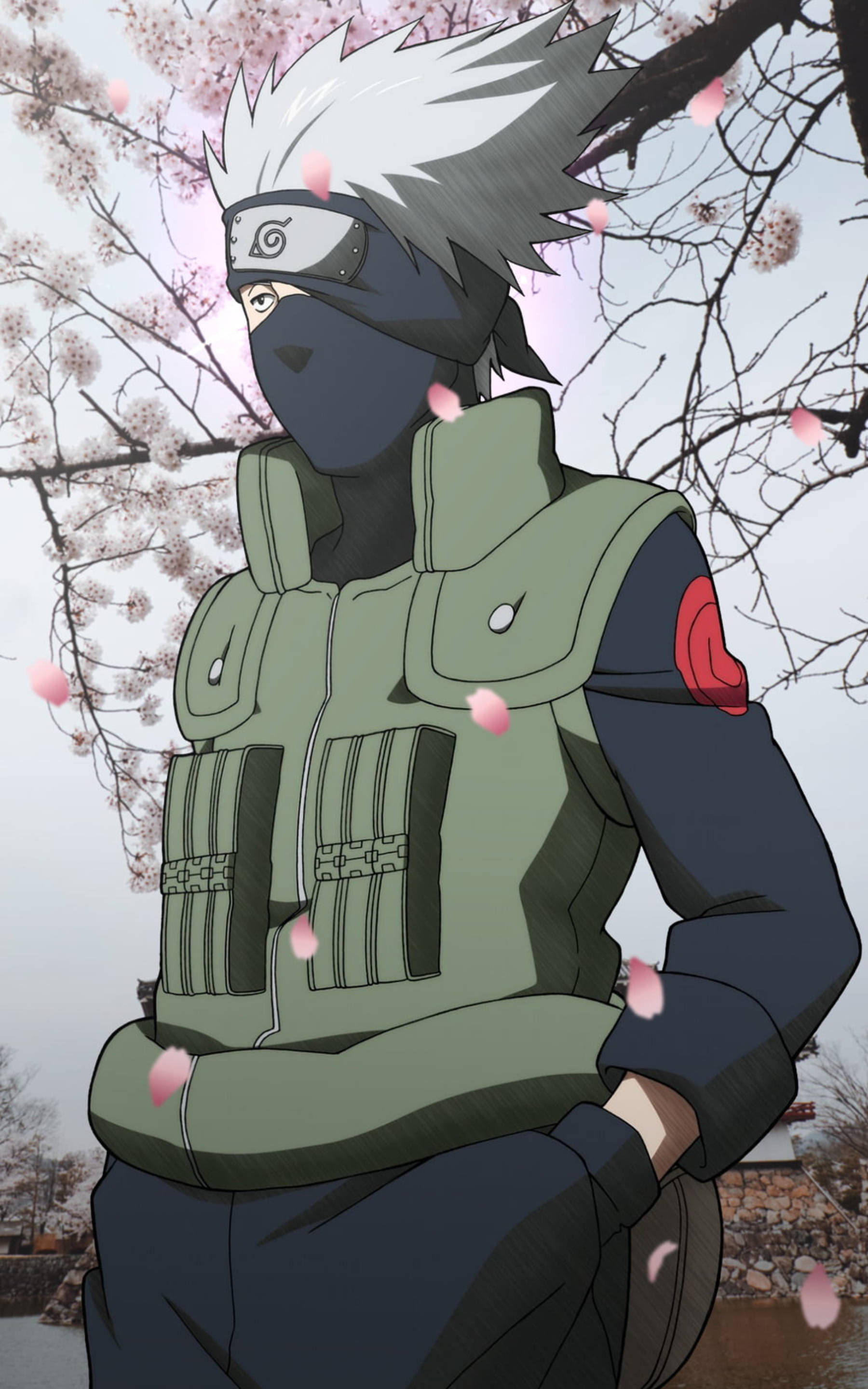 Koel Kakashi Kersiebloesem Muurpapier