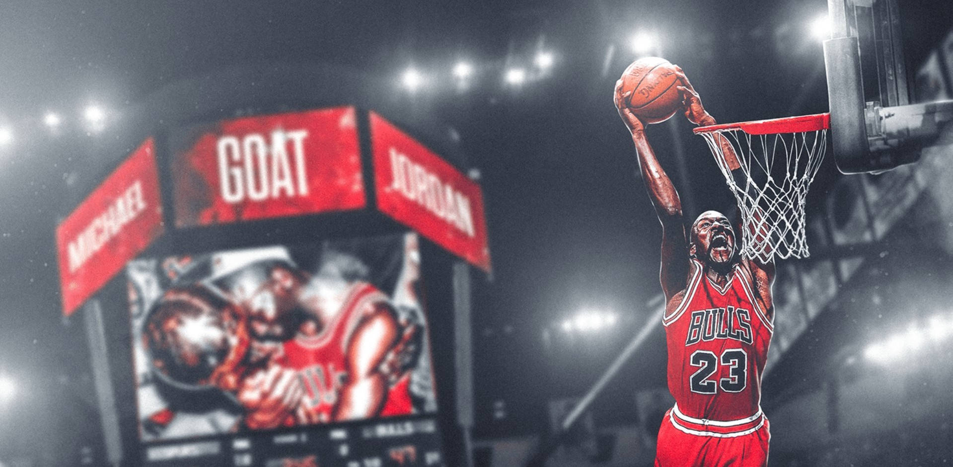 Koel Michael Jordan Basketbal Oomblik — Basketbal GIF Muurpapier