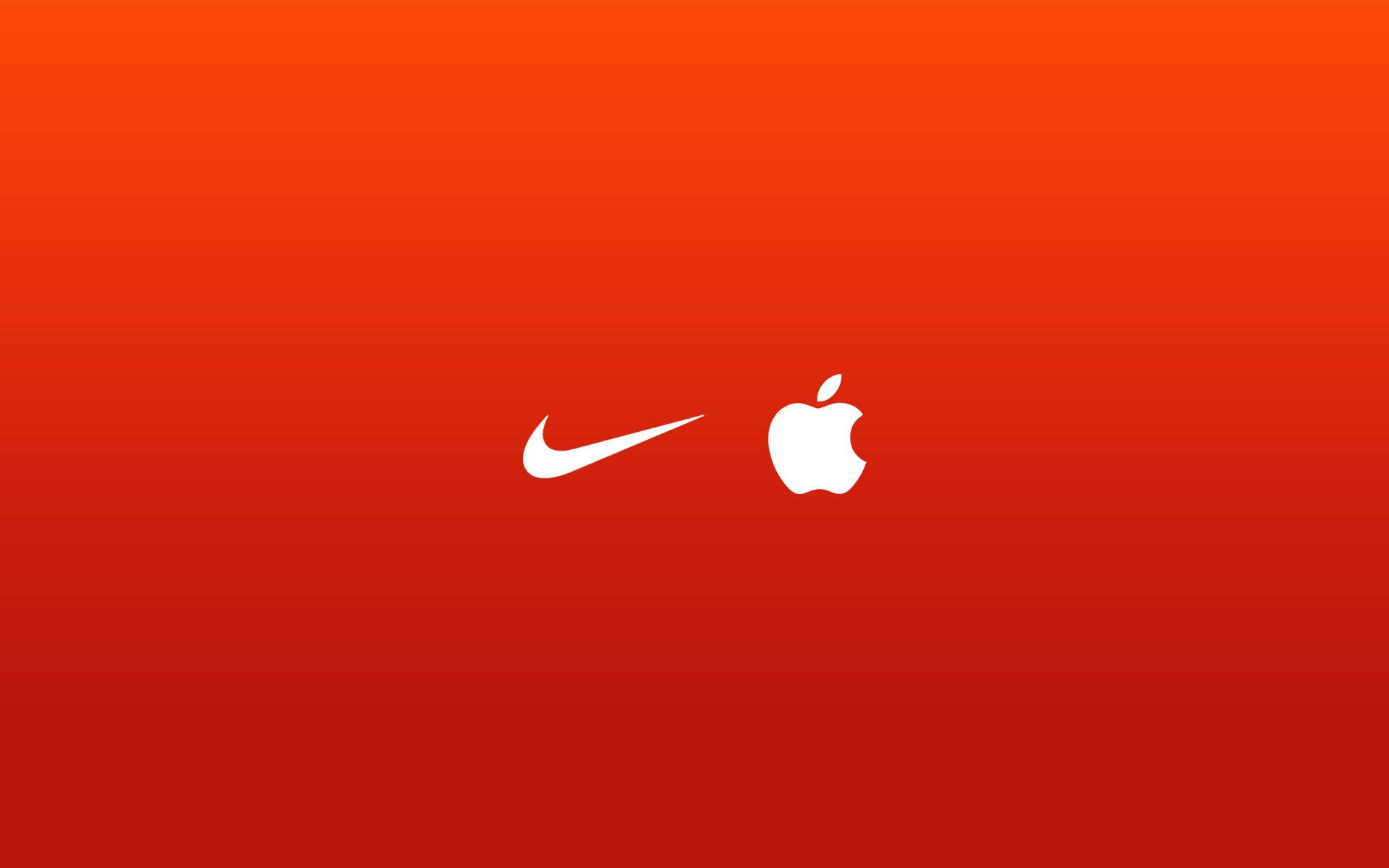 Koel Minimalistiese Nike en Apple Kenteken Muurpapier