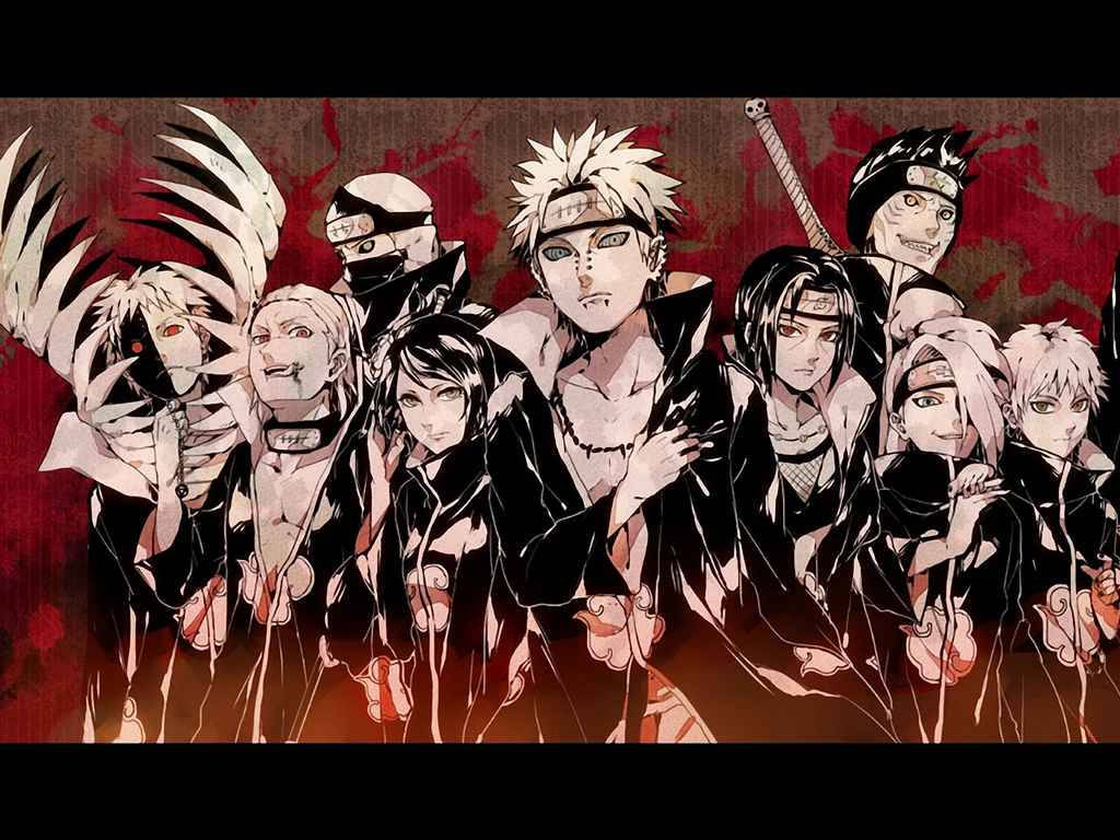Koel Naruto Akatsuki Muurpapier