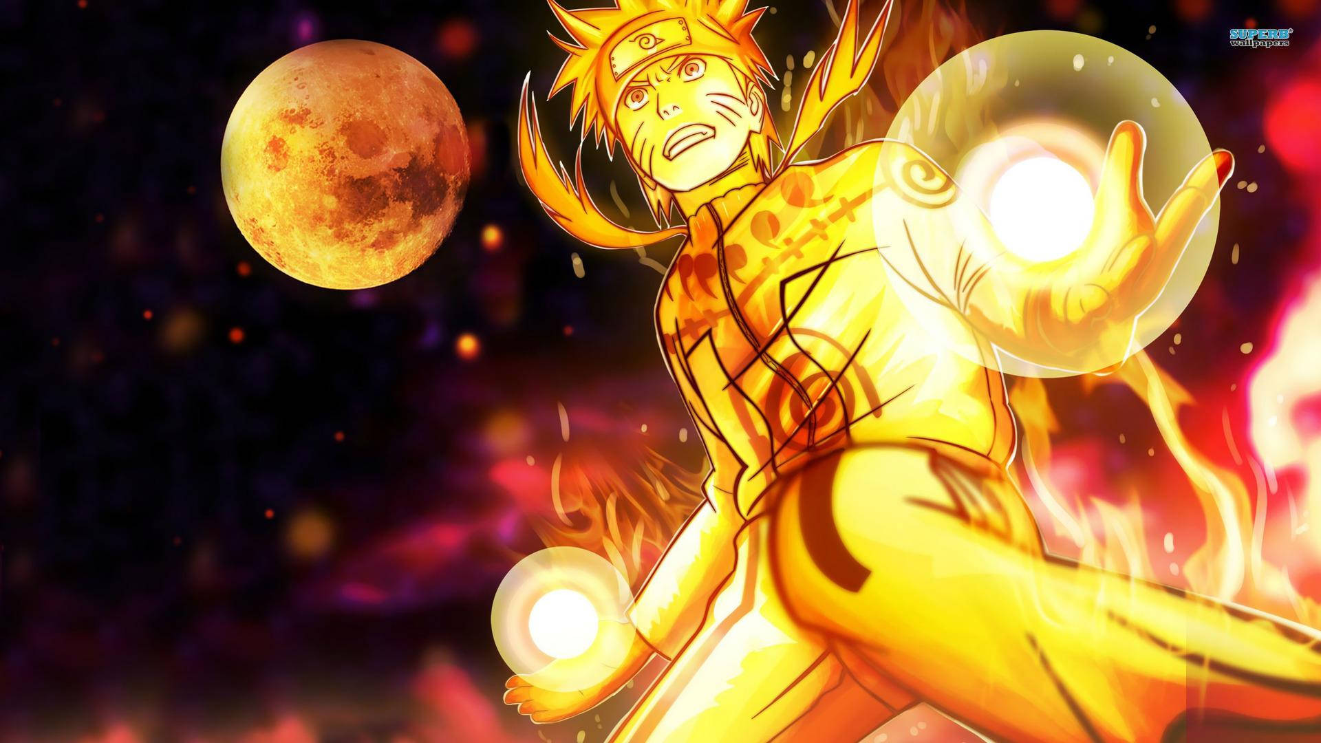 Koel Naruto Chakra Ontploffing Muurpapier