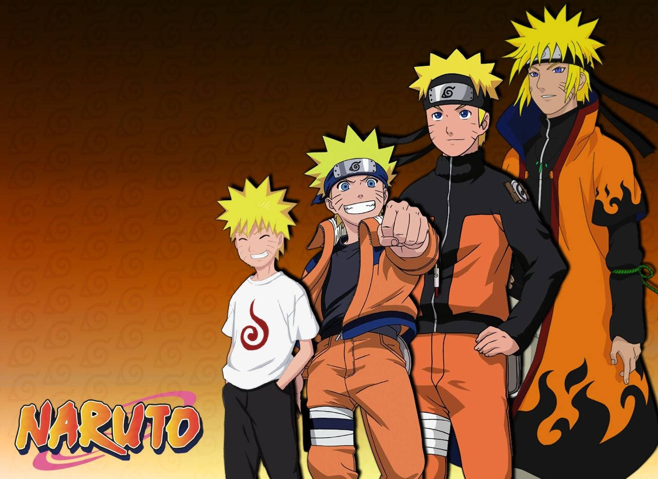 Koel Naruto Karakter Evolusie Muurpapier