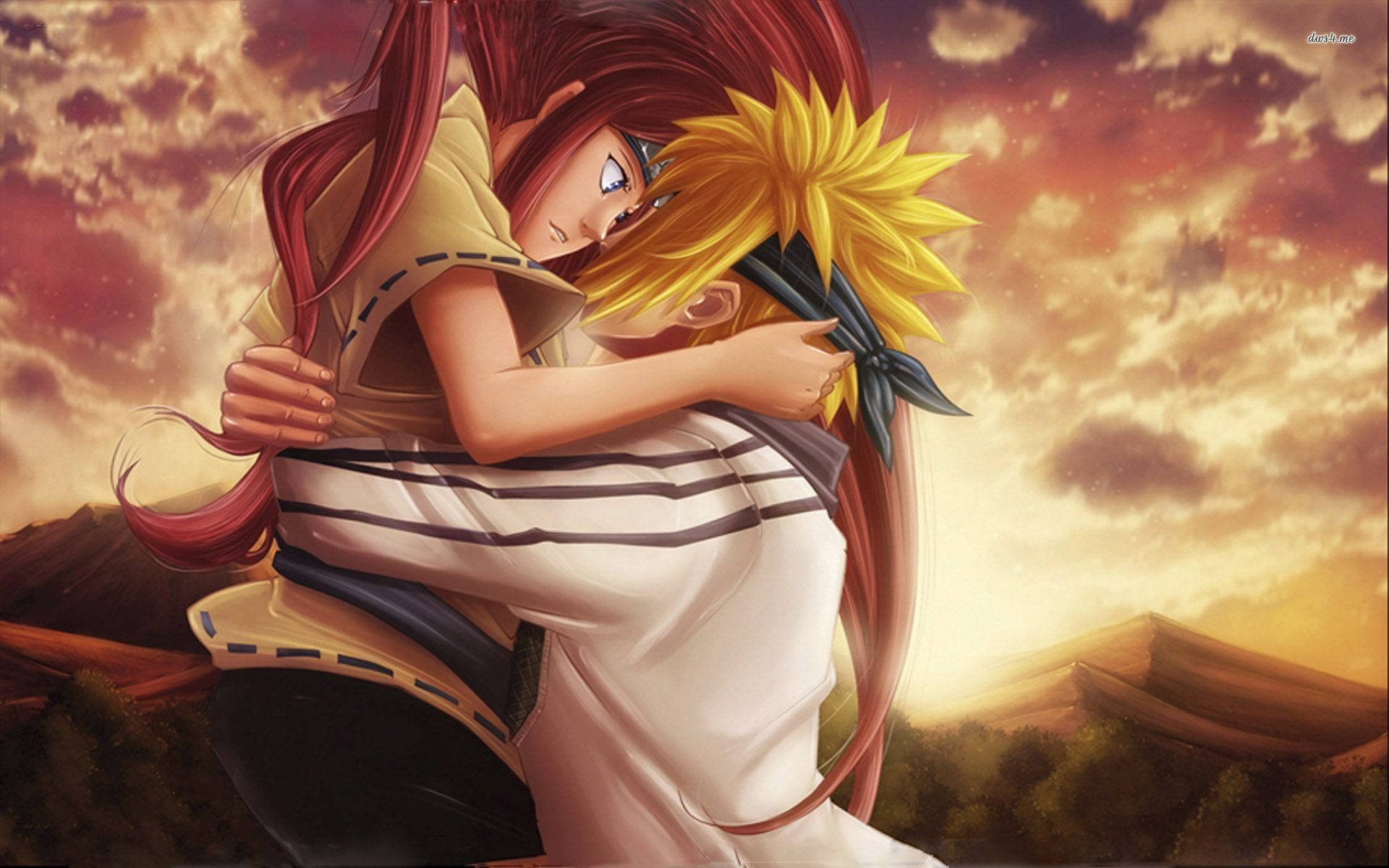 Koel Naruto Minato en Kushina Muurpapier
