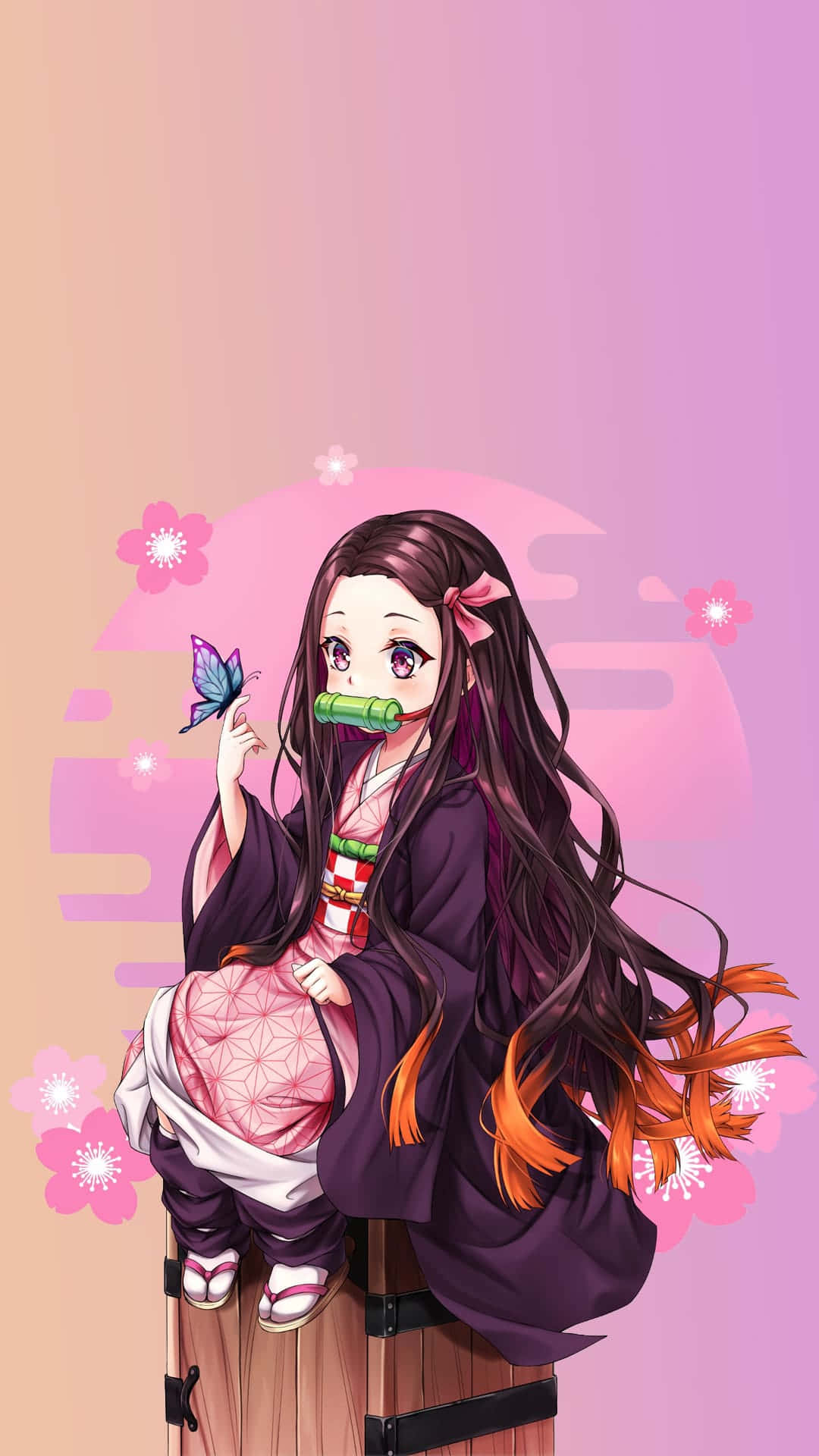Koel Nezuko-foon Muurpapier
