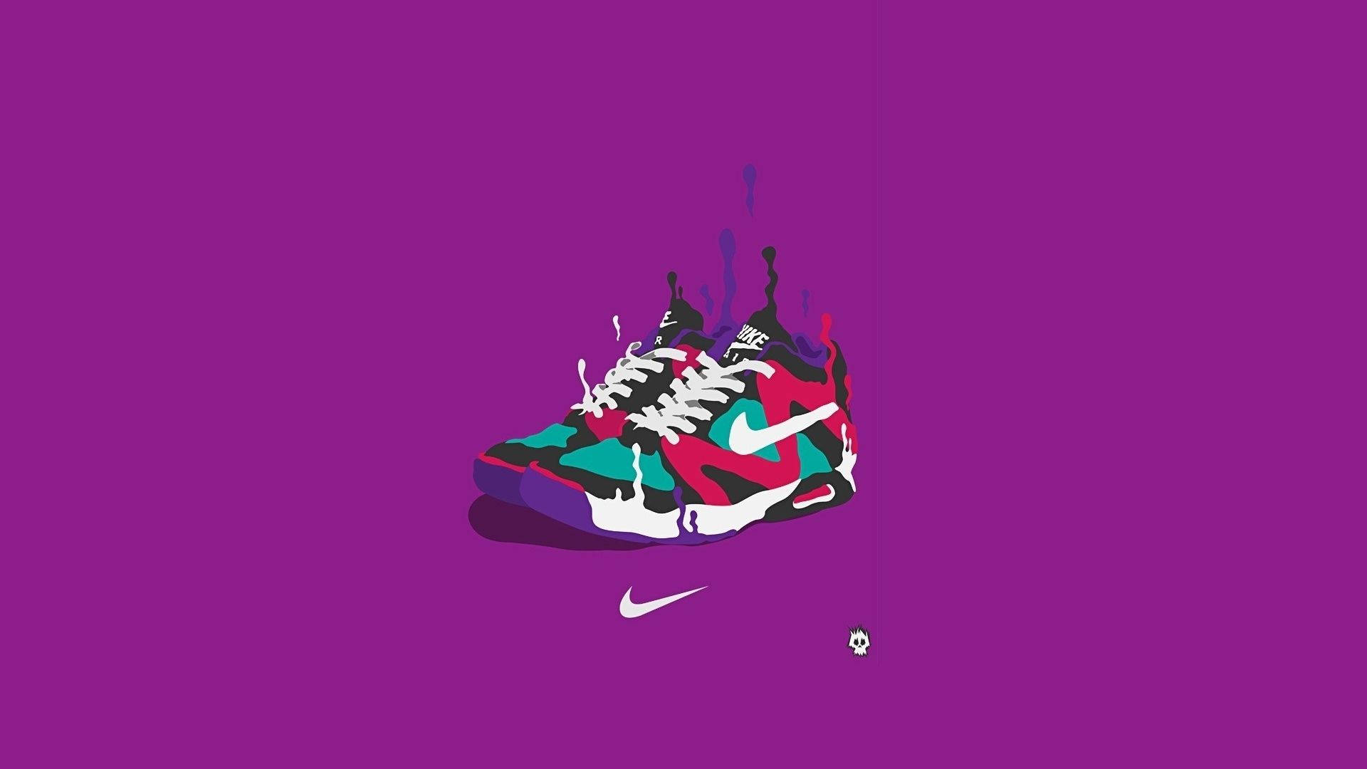 Koel Nike Skoene Digitale Kuns Muurpapier