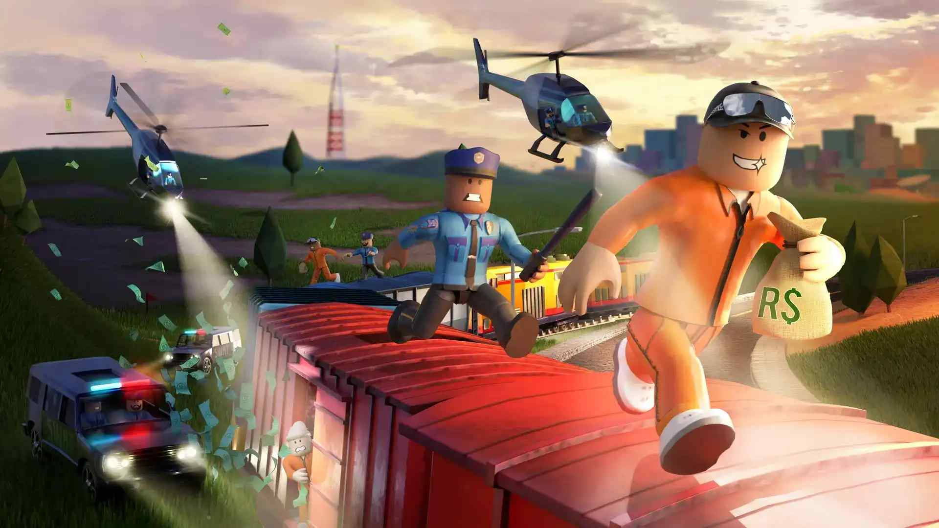 Koel Roblox Dief Jaagtog Muurpapier